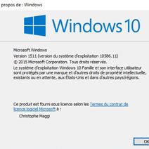 Mise à jour 1511 (Threshold 2) pour Windows 10